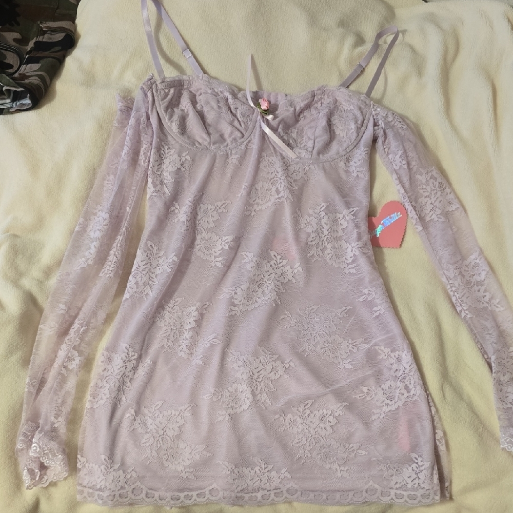 Sugar Thrillz Lavender Lace Dress